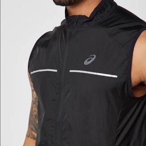 Asics Black Men Lite-Show Gilet MSRP $75 "2XL